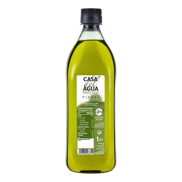 House of Water. Picual olive oil. Box of 12 1L bottles.