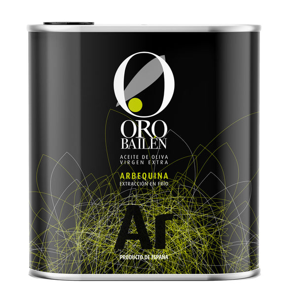 Oro Bailén Family Reserve. Arbequina olive oil. Box of 4 2.5L cans